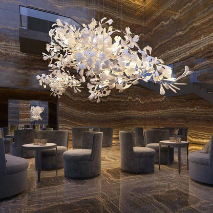 Gingko Ceramic Branch Chandelier C
