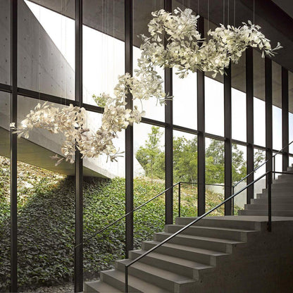 Gingko Ceramic Branch Chandelier C
