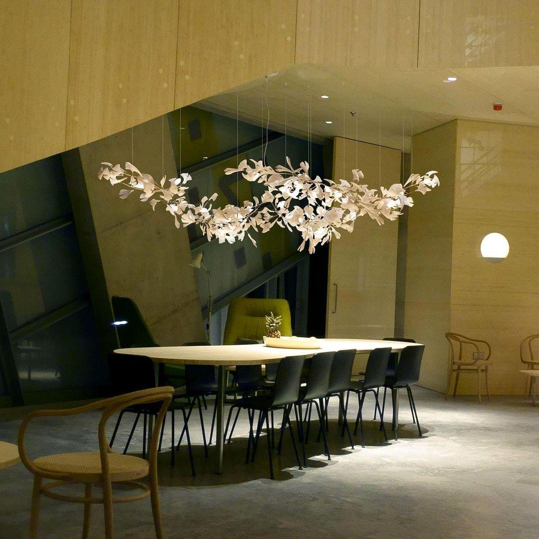 Gingko Ceramic Branch Chandelier C
