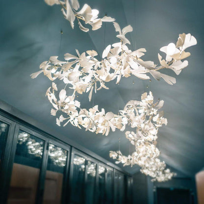 Gingko Ceramic Branch Chandelier C