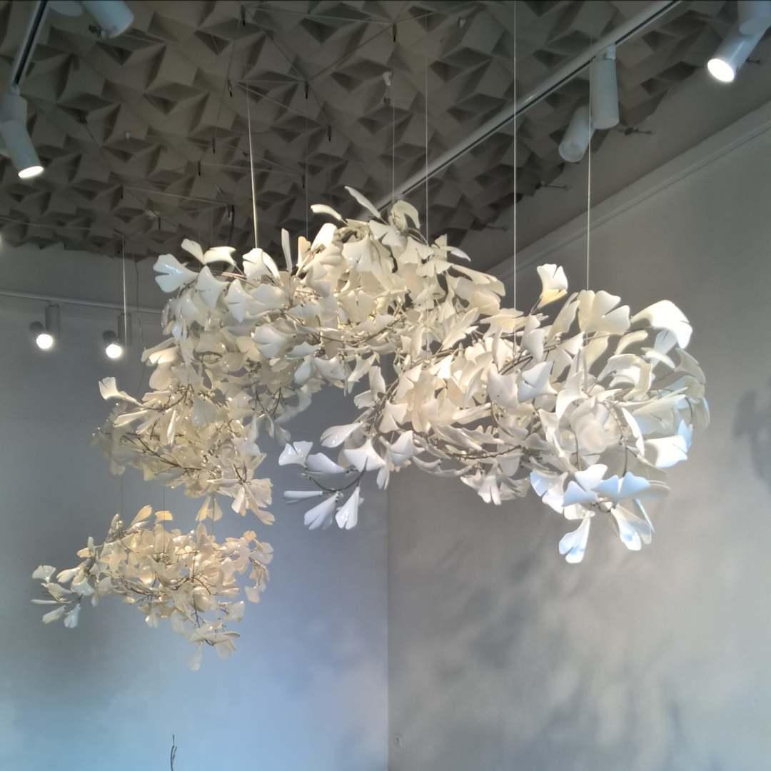 Gingko Ceramic Branch Chandelier C