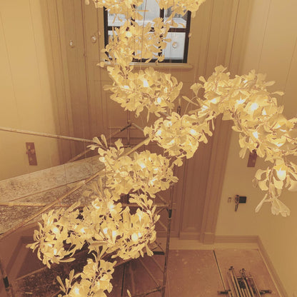 Gingko Ceramic Branch Chandelier C
