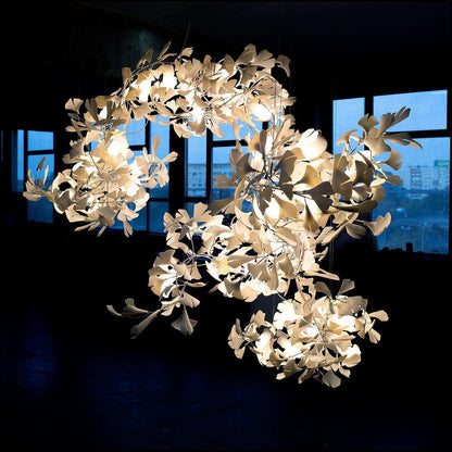 Gingko Ceramic Branch Chandelier C