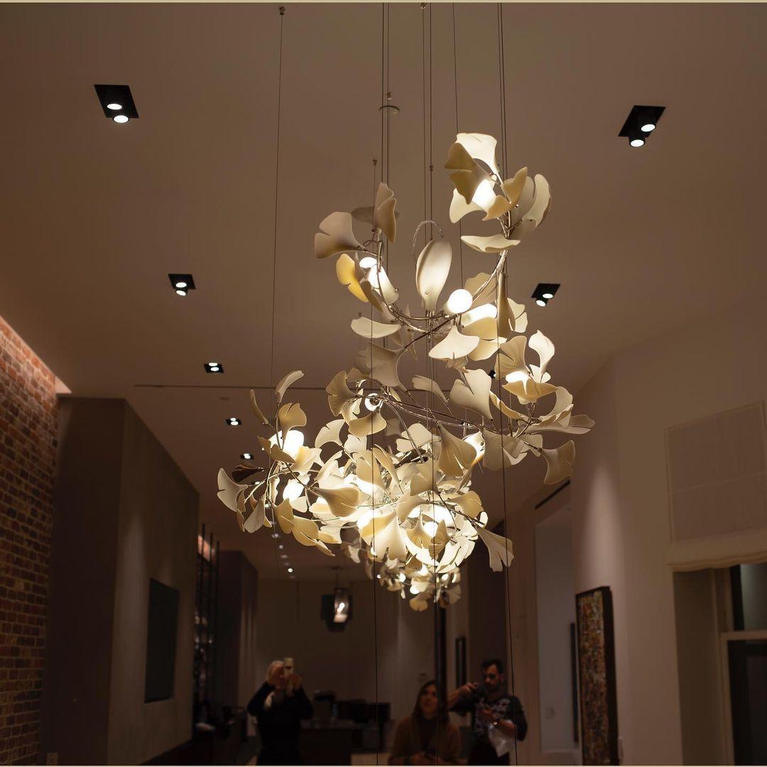 Gingko Ceramic Branch Chandelier C