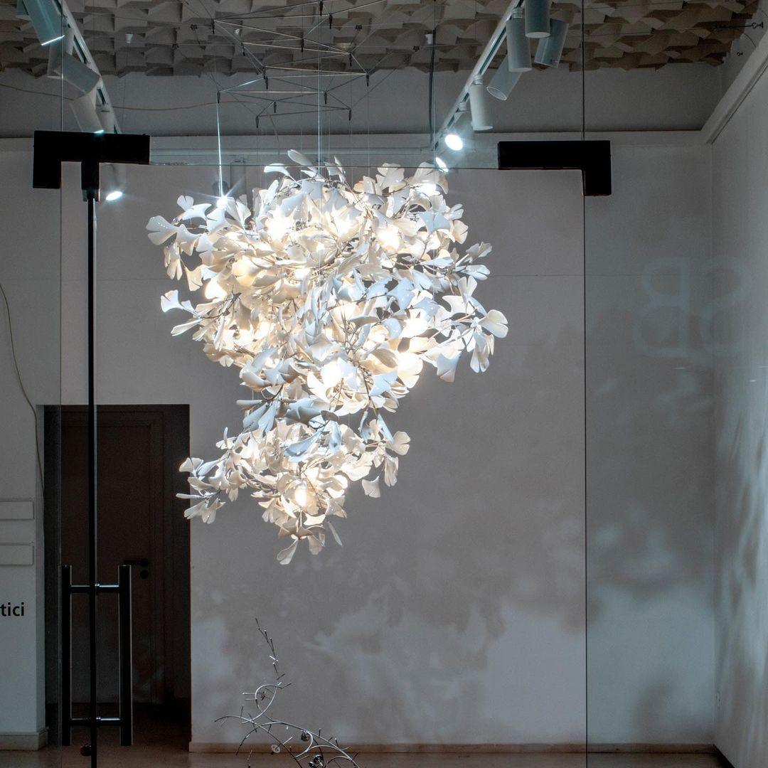 Gingko Ceramic Branch Chandelier C