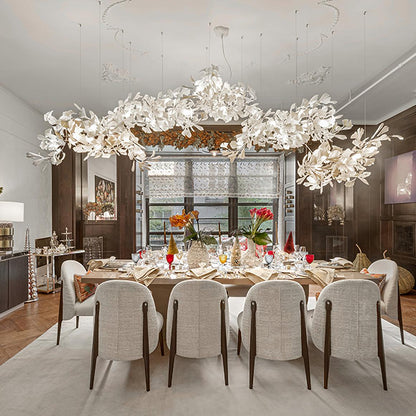 Gingko Ceramic Branch Chandelier C