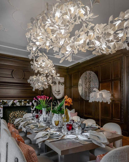 Gingko Ceramic Branch Chandelier C