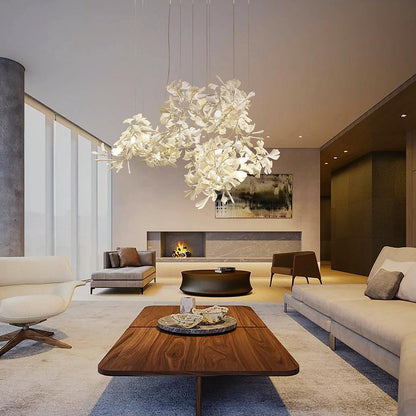 Gingko Ceramic Branch Chandelier C