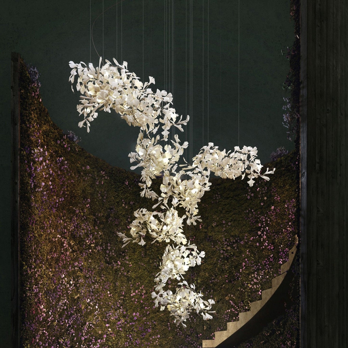 Gingko Ceramics Combination Branch Chandelier
