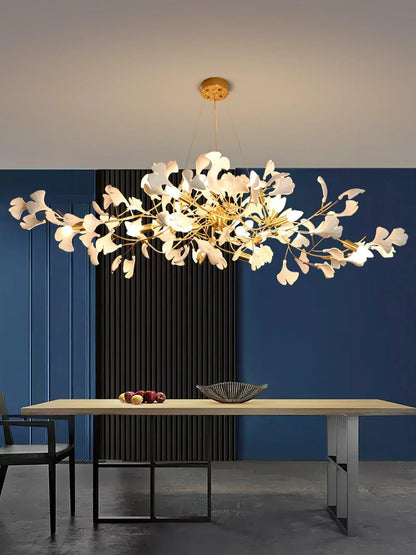 Ceramic Gingko Chandelier B - Morylighting