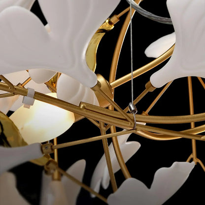Ceramic Gingko Chandelier B - Morylighting