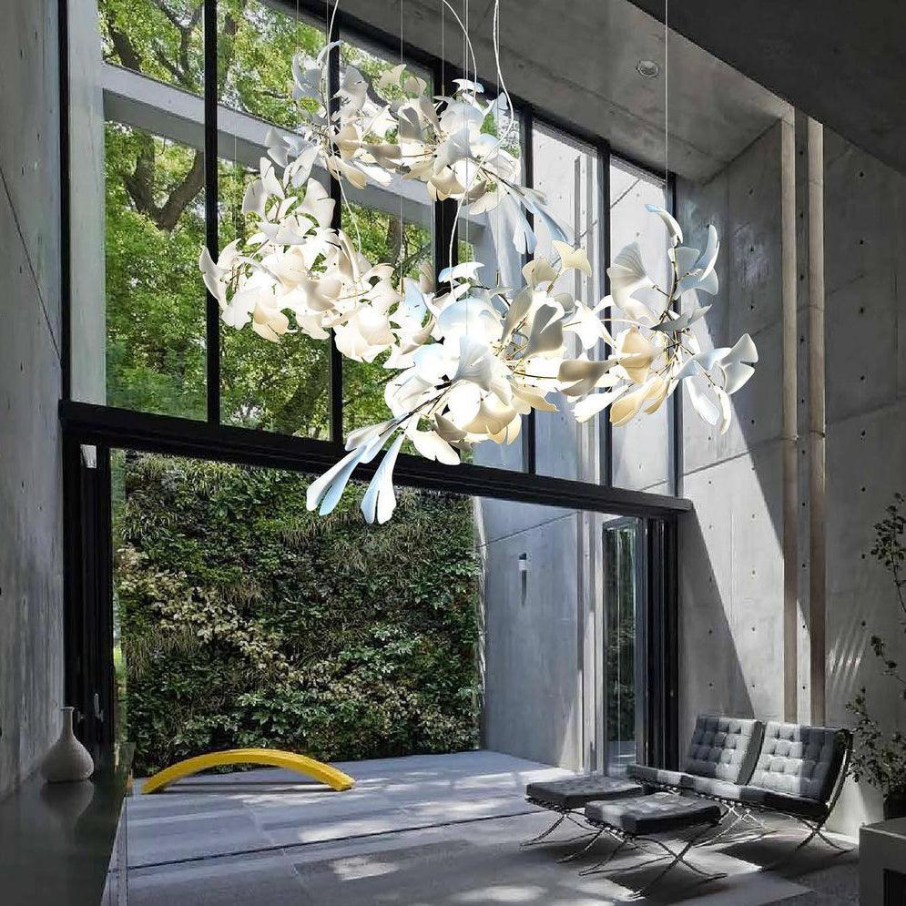 Gingko Ceramic Branch Chandelier E