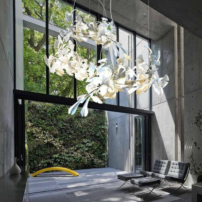 Gingko Ceramic Branch Chandelier E