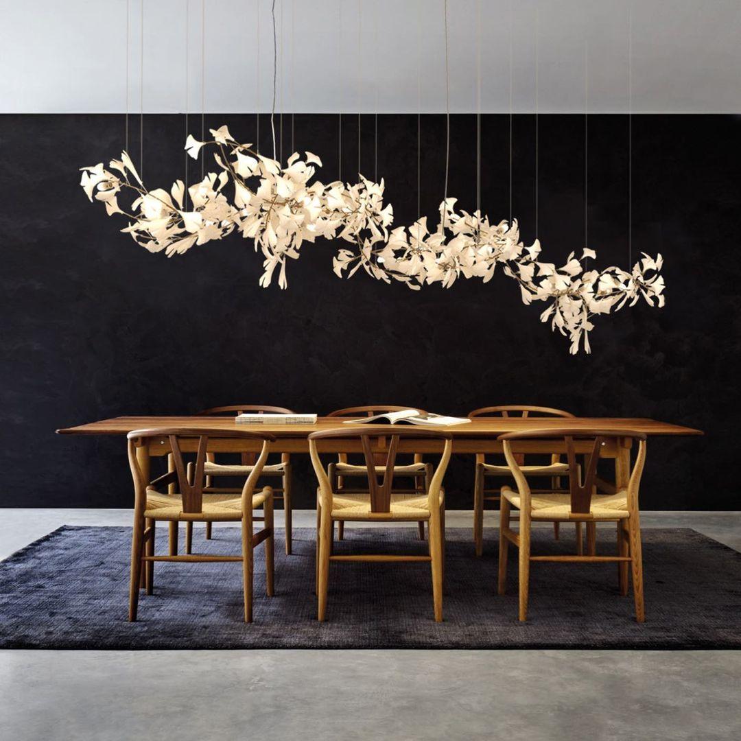 Gingko Ceramic Branch Chandelier E