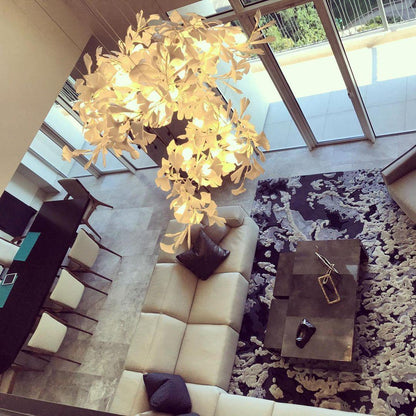Gingko Ceramic Branch Chandelier E