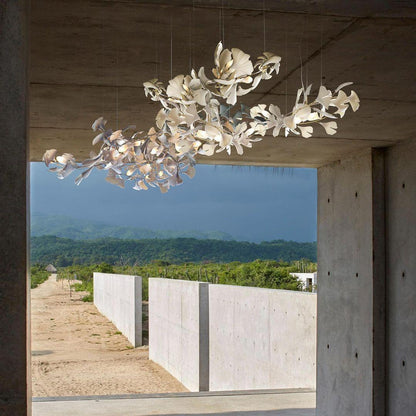 Gingko Ceramic Branch Chandelier E