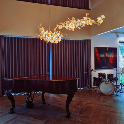 Gingko Ceramic Branch Chandelier E