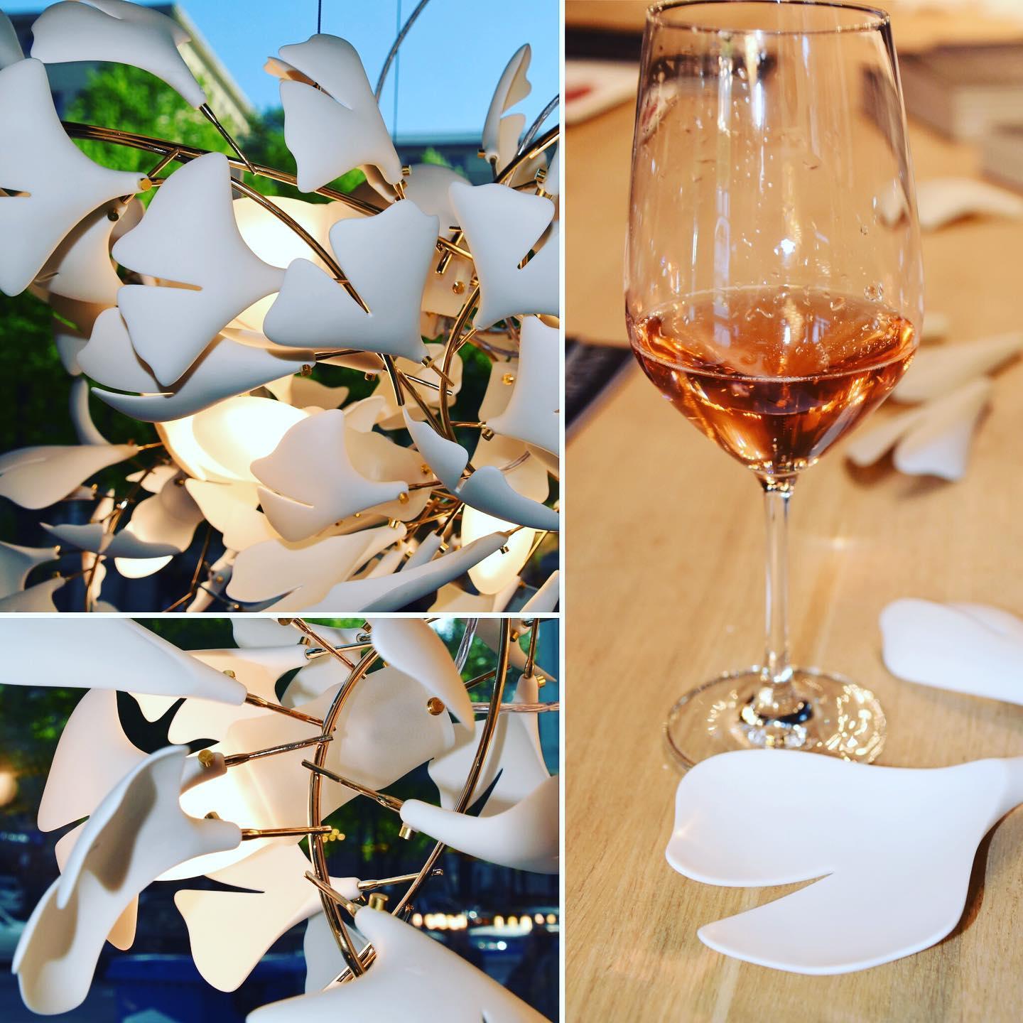 Gingko Ceramic Branch Chandelier E