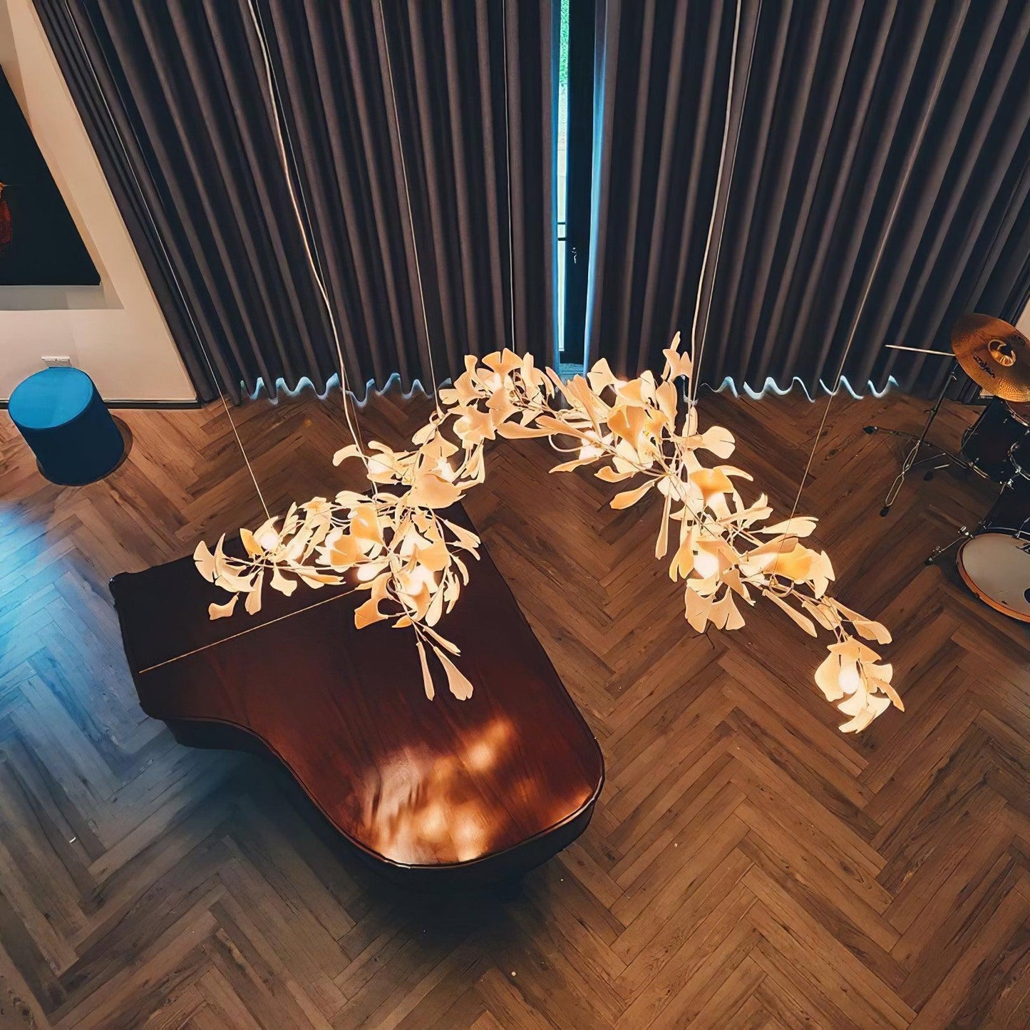 Gingko Ceramic Branch Chandelier E