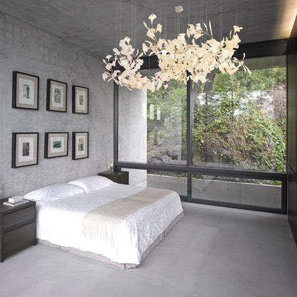 Gingko Ceramic Branch Chandelier E