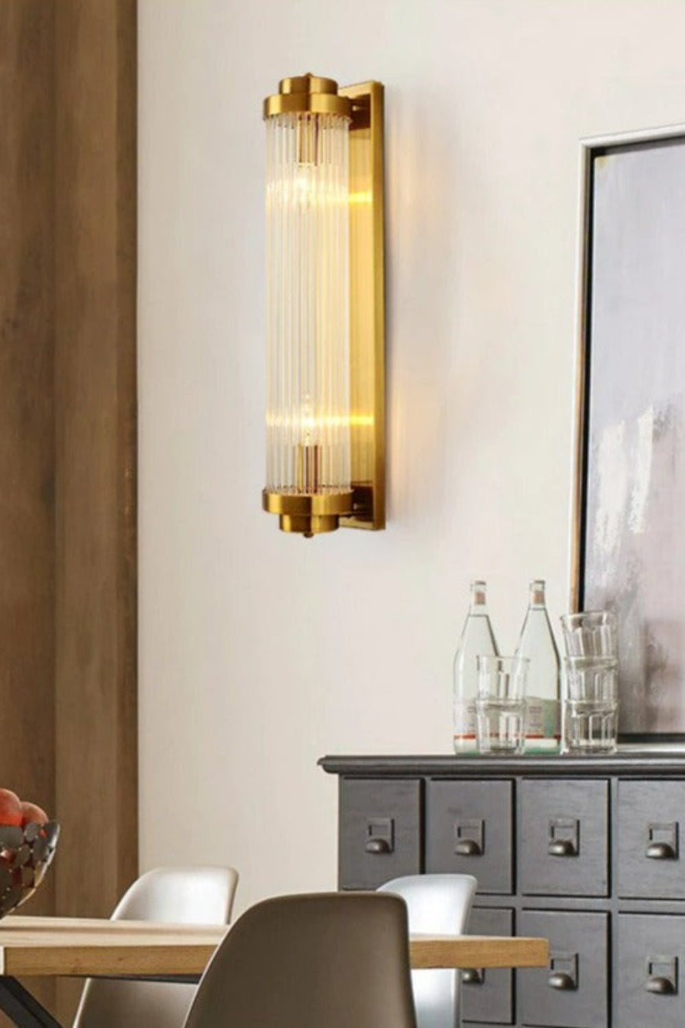 Glass Column Wall Sconce - view 4 | morylighting