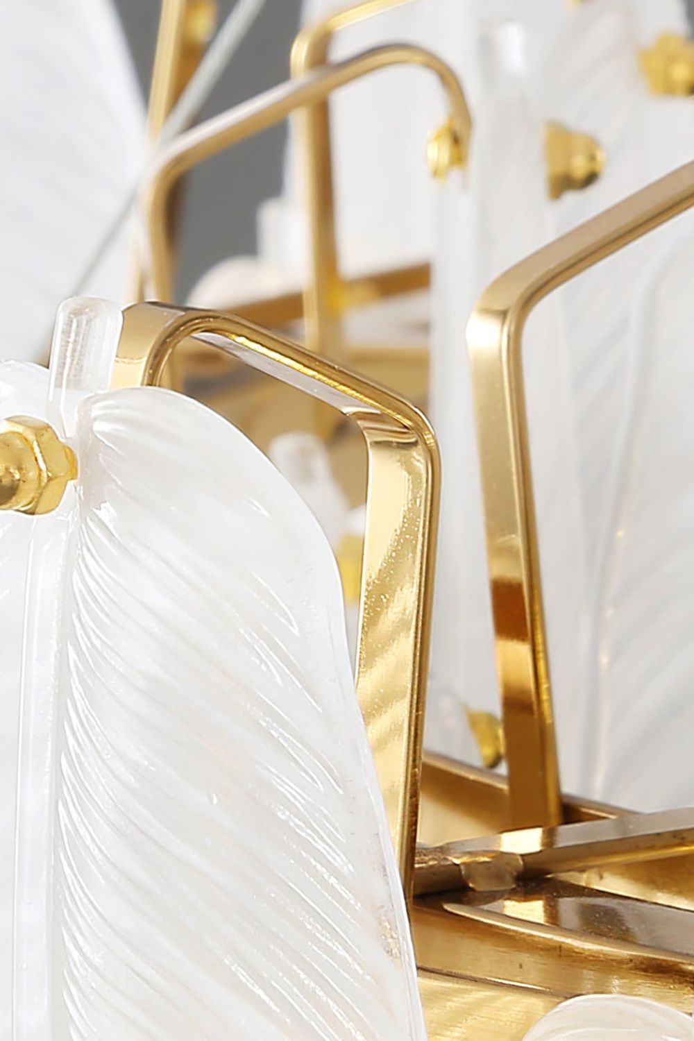 Glass Feather Chandelier - morylighting