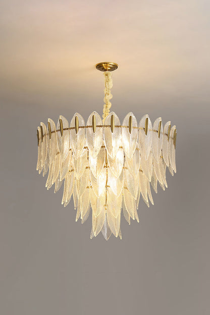 Glass Feathers Chandelier - morylighting