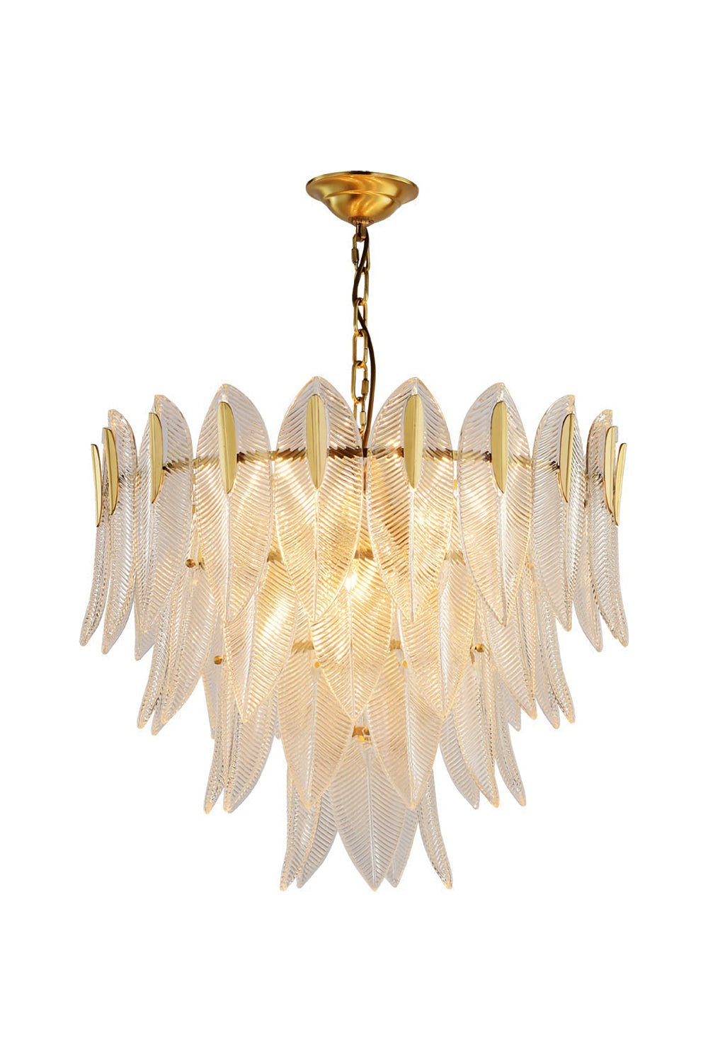 Glass Feathers Chandelier - morylighting