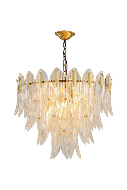 Glass Feathers Chandelier - morylighting