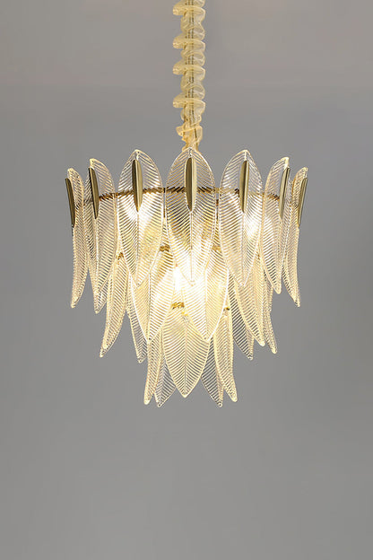 Glass Feathers Chandelier - morylighting