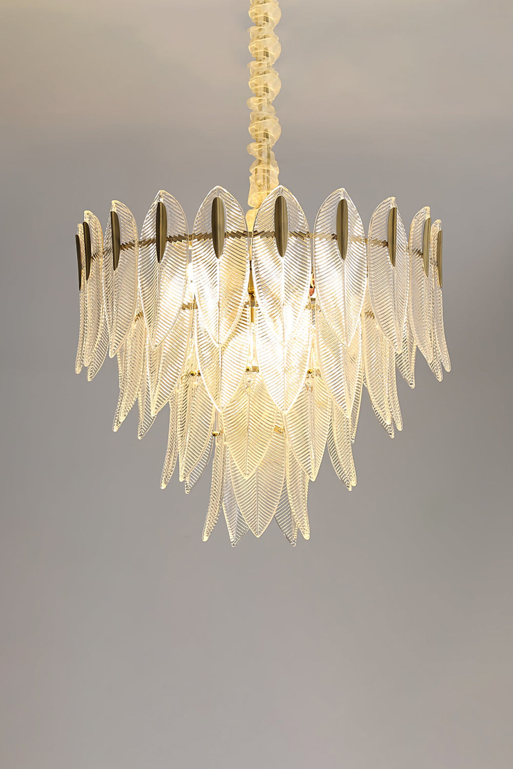 Glass Feathers Chandelier - morylighting