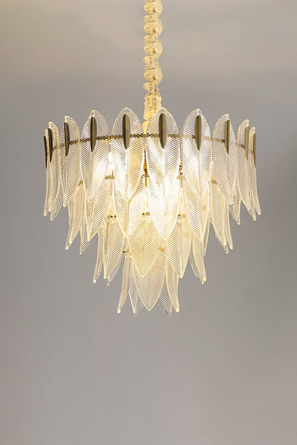 Glass Feathers Chandelier - morylighting