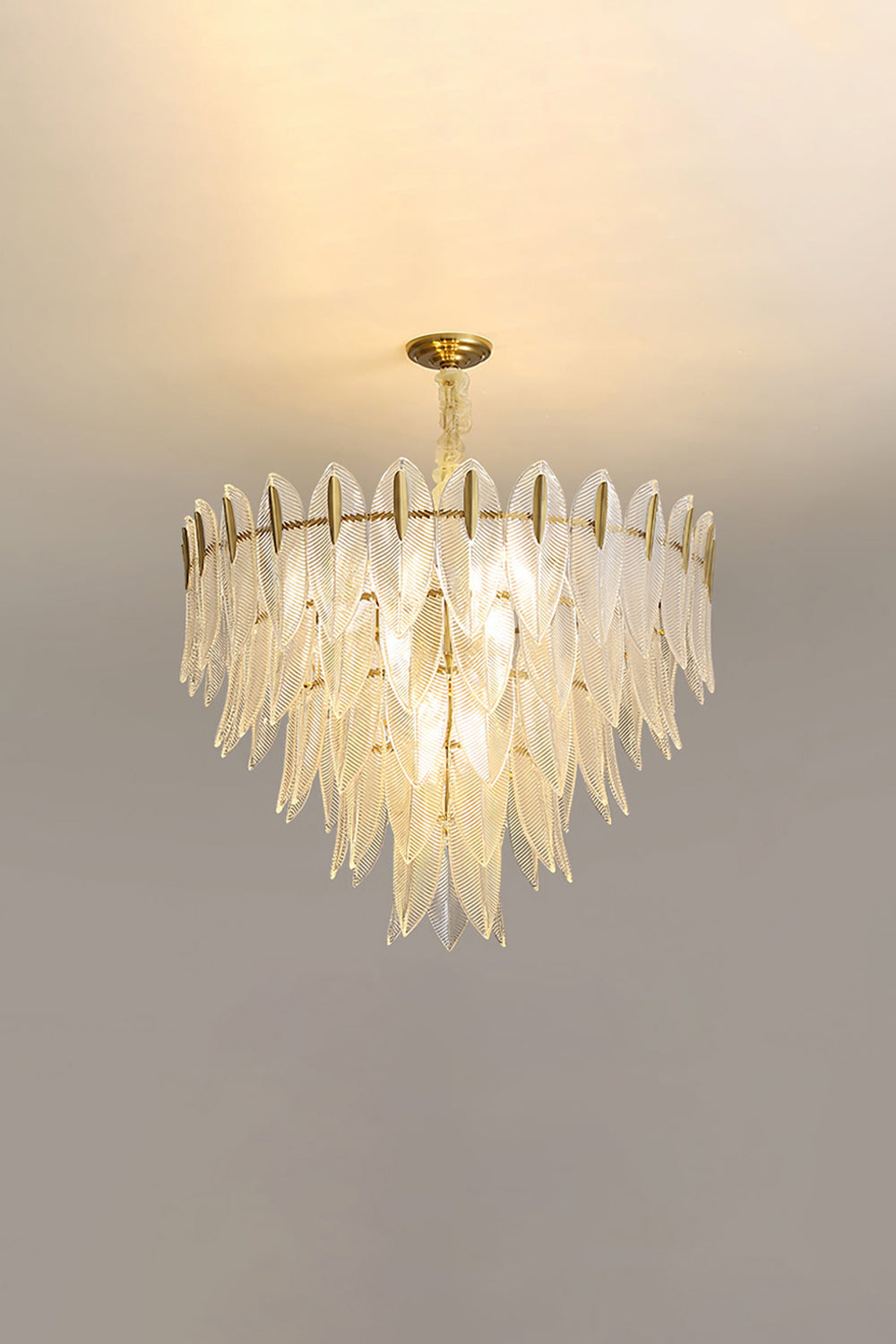 Glass Feathers Chandelier - morylighting