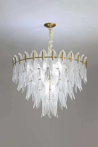 Glass Feathers Chandelier - morylighting