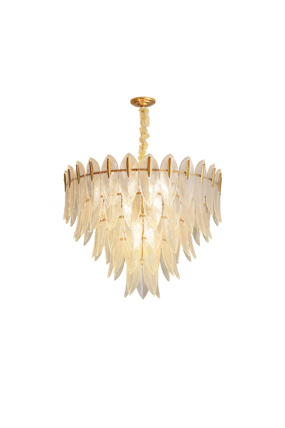 Glass Feathers Chandelier - morylighting