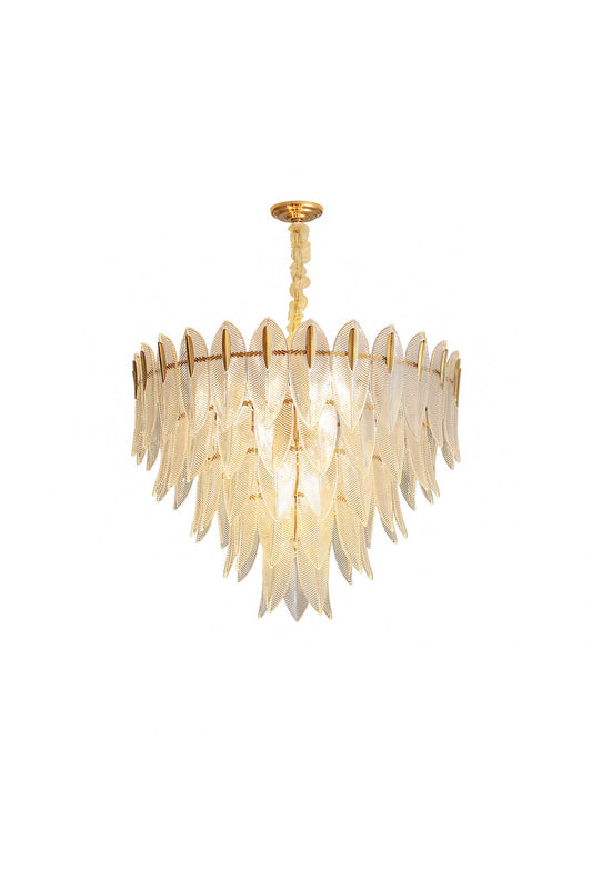 Glass Feathers Chandelier - morylighting