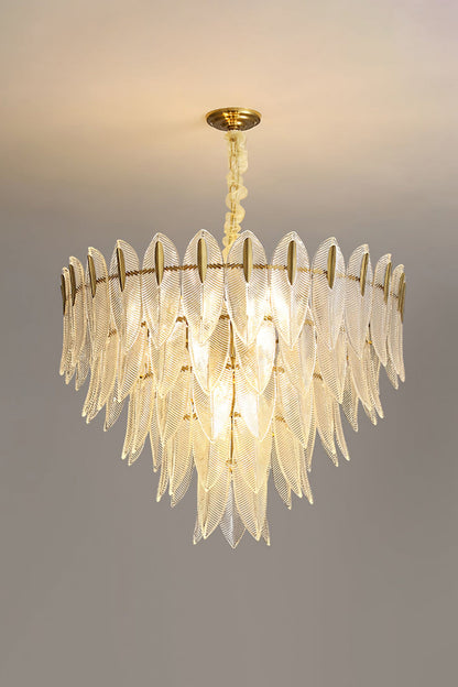 Glass Feathers Chandelier - morylighting