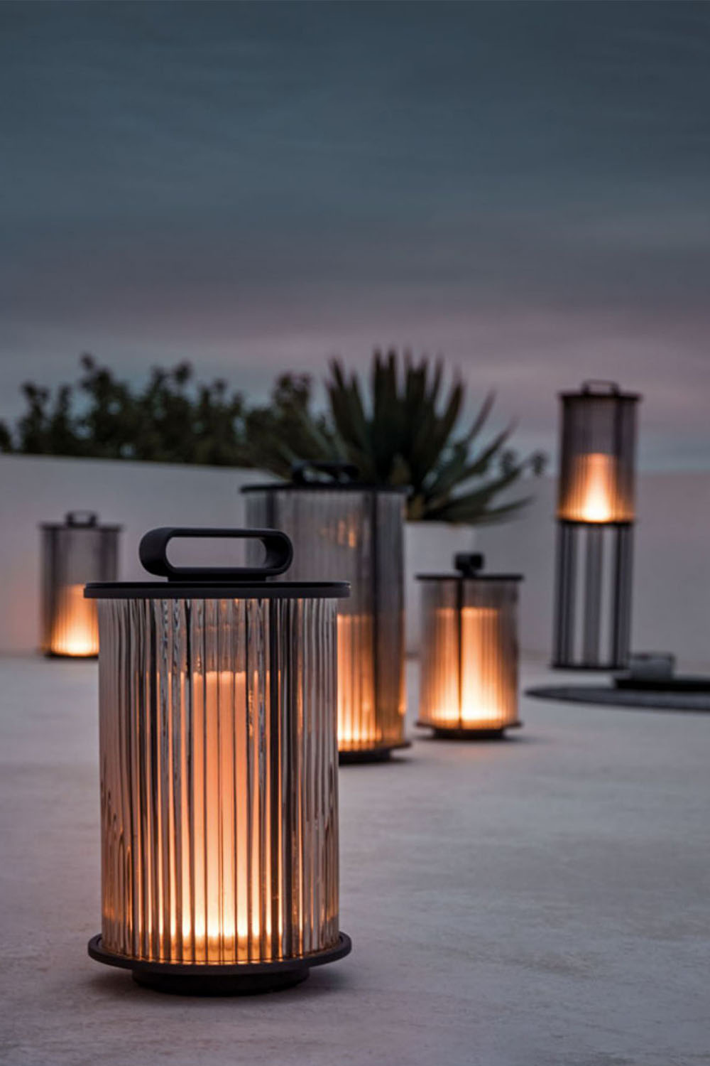 Glass Lantern Outdoor Table Lamp - view 15 | morylighting