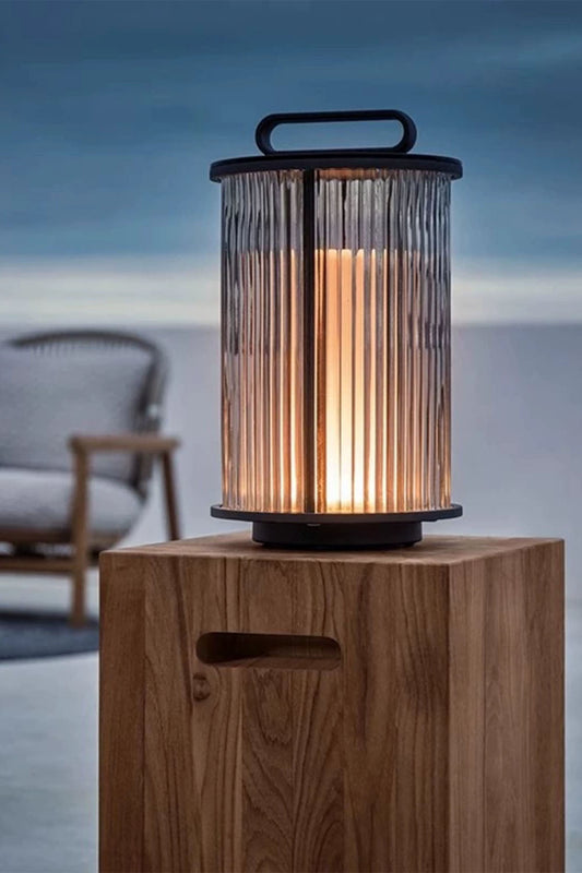Glass Lantern Outdoor Table Lamp - view 2 | morylighting