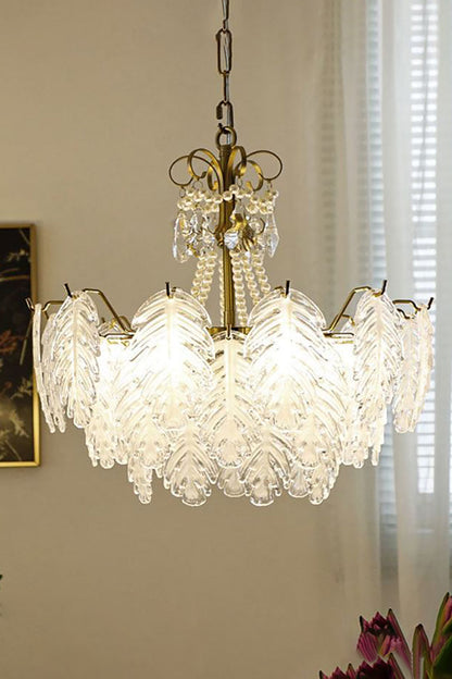 Glass Leaf Chandelier - morylighting