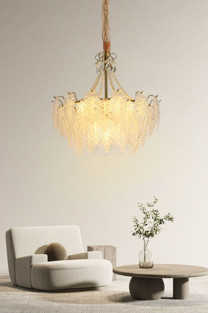 Glass Leaf Chandelier - morylighting