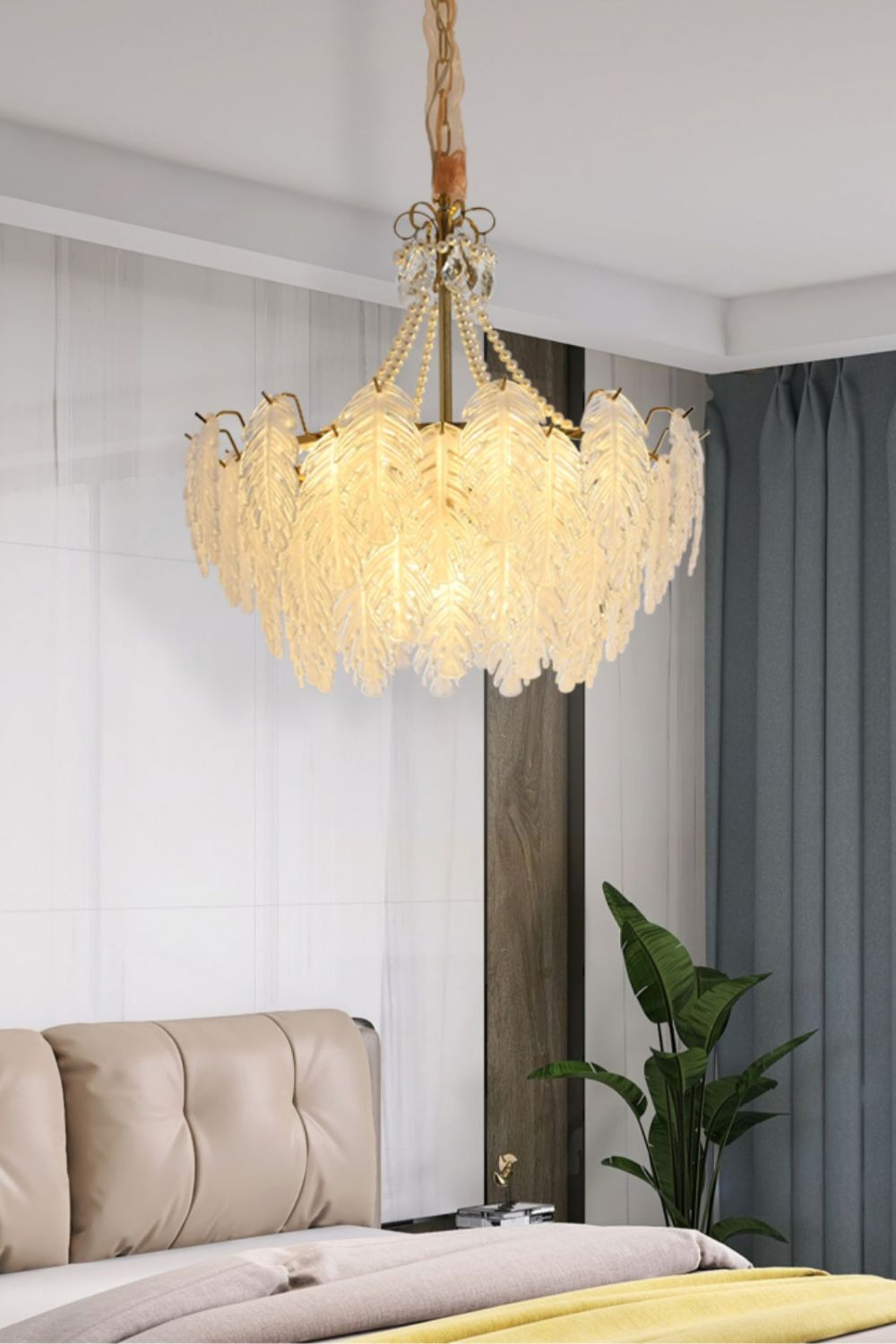 Glass Leaf Chandelier - morylighting