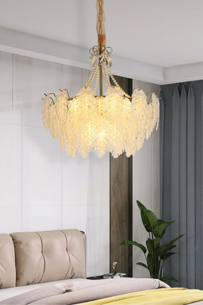 Glass Leaf Chandelier - morylighting
