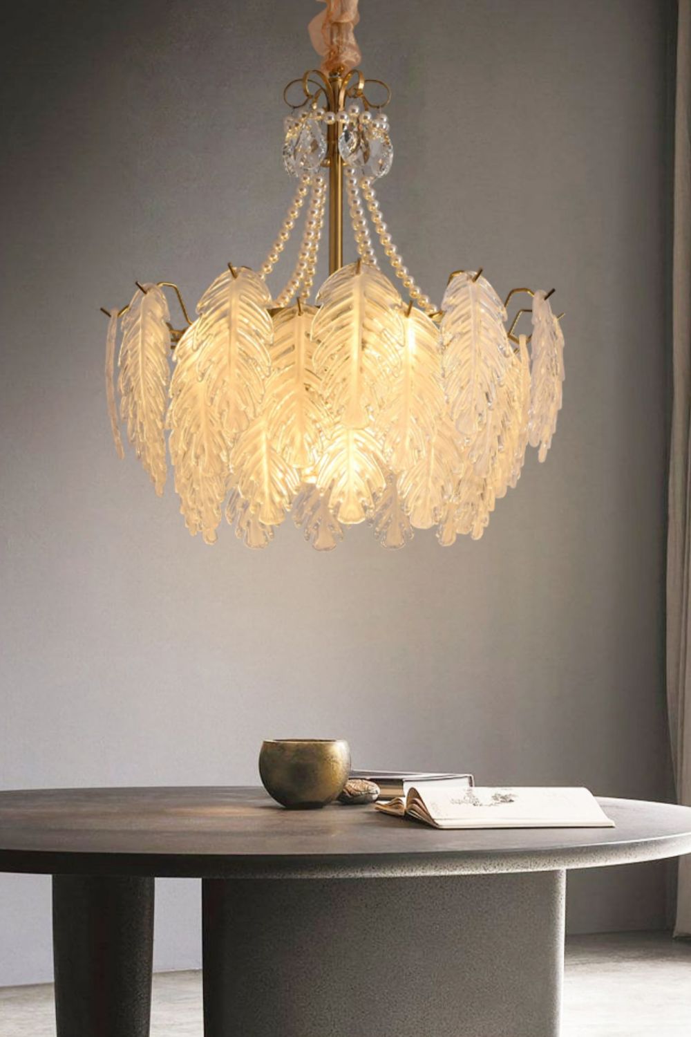 Glass Leaf Chandelier - morylighting
