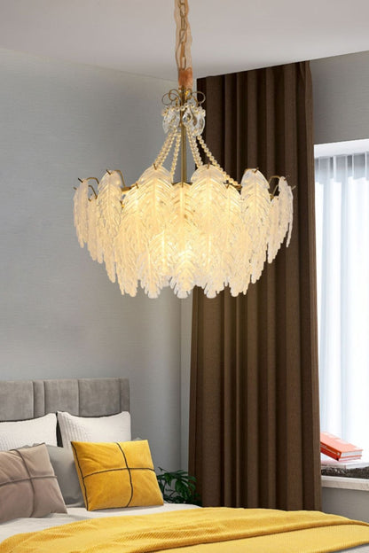Glass Leaf Chandelier - morylighting