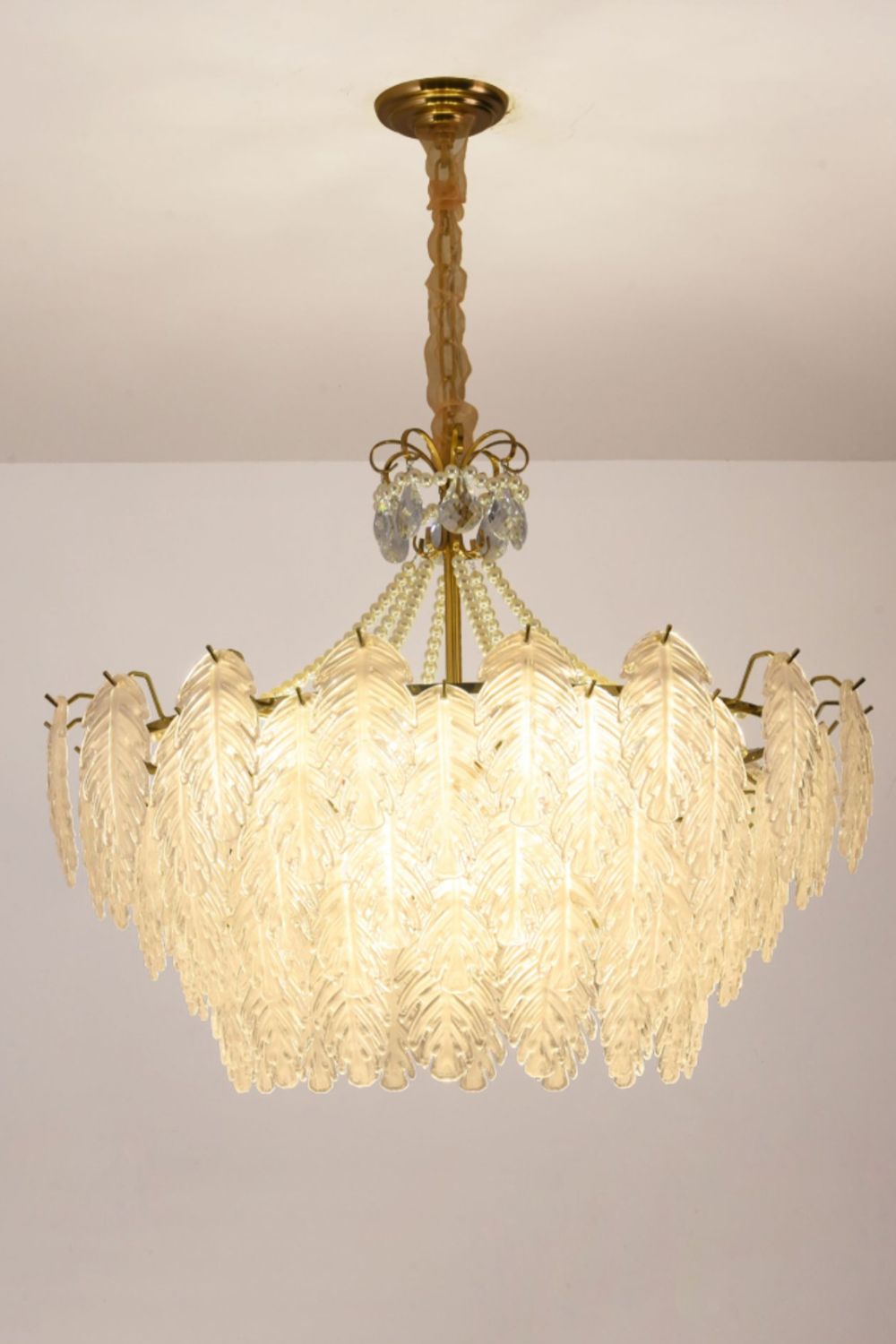 Glass Leaf Chandelier - morylighting