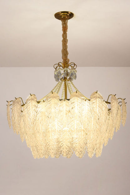 Glass Leaf Chandelier - morylighting