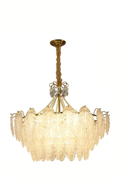 Glass Leaf Chandelier - morylighting