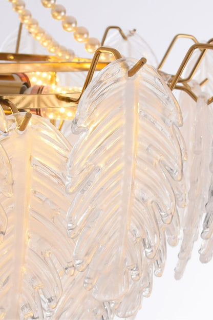 Glass Leaf Chandelier - morylighting