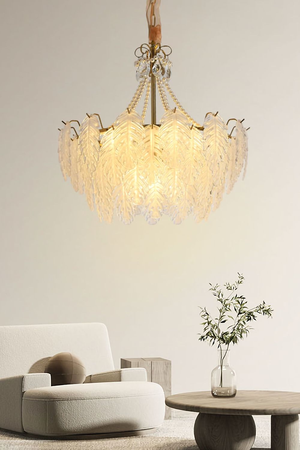 Glass Leaf Chandelier - morylighting